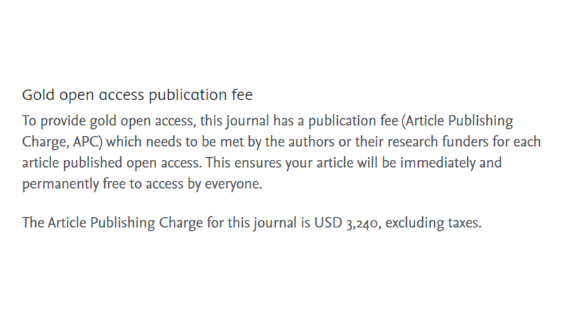 In 2019 scientometricians protested against high APC of Elsevier's Journal of Informetrics and founded <a href="/QSS_ISSI/">Quantitative Science Studies</a>; meanwhile Elsevier has shamelessly increased its APC by another 50% to $3240, which is 4-5 times as high as APC of QSS ($600 for ISSI members, $800 for non-members)
