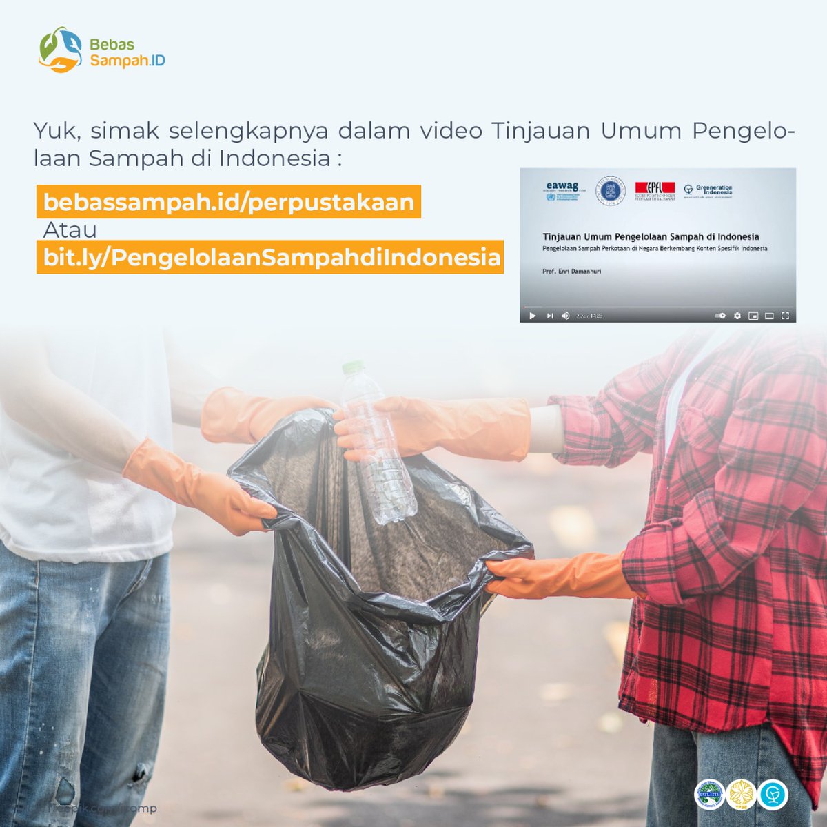 BebasSampahID's tweet image. [PENGELOLAAN SAMPAH DI INDONESIA]

Pegiat Persampahan, kira-kira, gimana ya pengelolaan sampah di Indonesia saat ini?
Cari tahu selengkapnya di video Tinjauan Pengelolaan Sampah di Indonesia via bebassampah.id/perpustakaan!

#BebasSampahID
#ProgramGF
#ZeroWaste
#MulaiDariGenggamanmu