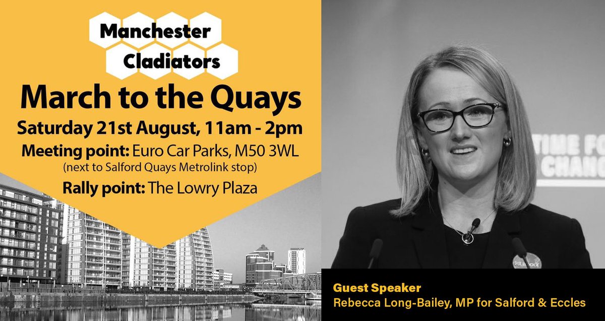 📣 MARCH TO THE QUAYS 📣 We are excited to announce that @RLong_Bailey will be joining us for #MarchToTheQuays on Saturday. We will be walking past various affected buildings & calling on Gov’t to find a swift & fair solution to the #BuildingSafetyCrisis Who is joining us?