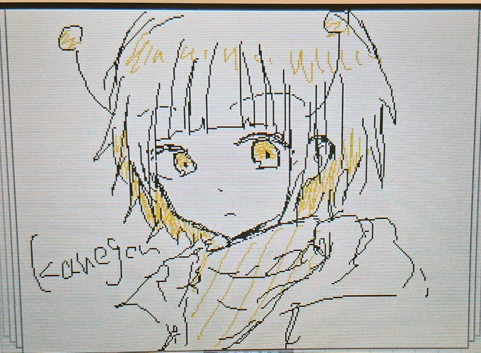 謎人選落描き 