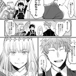 カルデアのはじめちゃん(警備員スキルA++)とオベロンさん pic.twitter.com/Mh89…