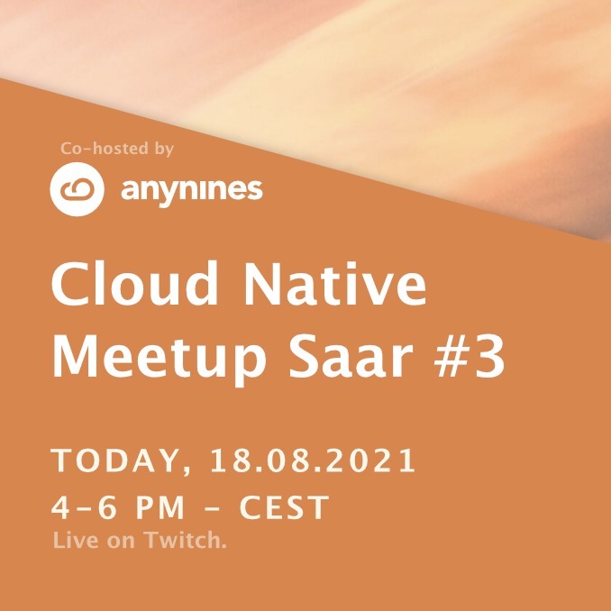 anynines's tweet photo. 🥳 The Cloud Native #Meetup Saar #3 is TODAY! 🥳 Listen to  @birthmarkbart , @TimvandeKeer &amp; @fischerjulian covering topics such as #community building, #DataOps and #dataservice #automation #prototyping with #KUDO. Sounds exciting?➡ https://t.co/6rleZjGQpG #anynines #k8s https://t.co/1x6fWuCu6A