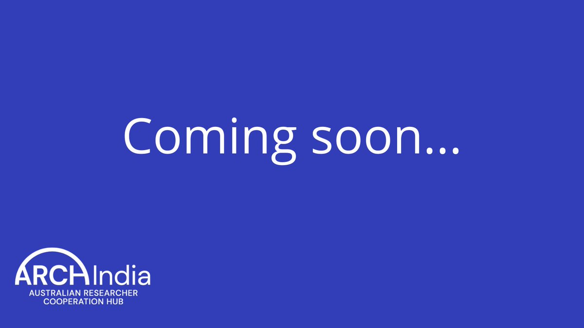 ARCH-India will be launching soon!

For those new here, ARCH-India is a digital platform designed to advance research linkages between India and Australia. 

Stay tuned for the details of our Early-Access Launch at the end of this month. #ARCHIndia #research #AustraliaIndia