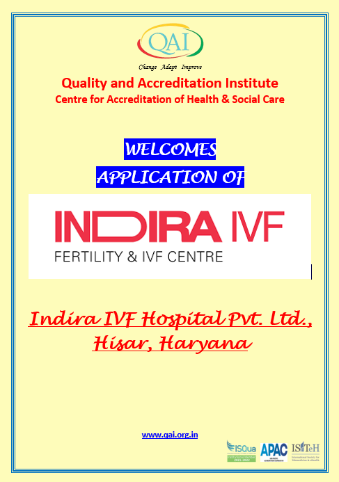 QAI2017's tweet photo. We are delighted to welcome application of 4 more centres of @IVFIndira.
Our goal is to put together quality services all around. We are looking forward to work with the team.
#ivfjourney #artivf #IVFaccreditation #qualityservice @MoHFW_INDIA @ICMRDELHI https://t.co/Lz0GRj1o1F