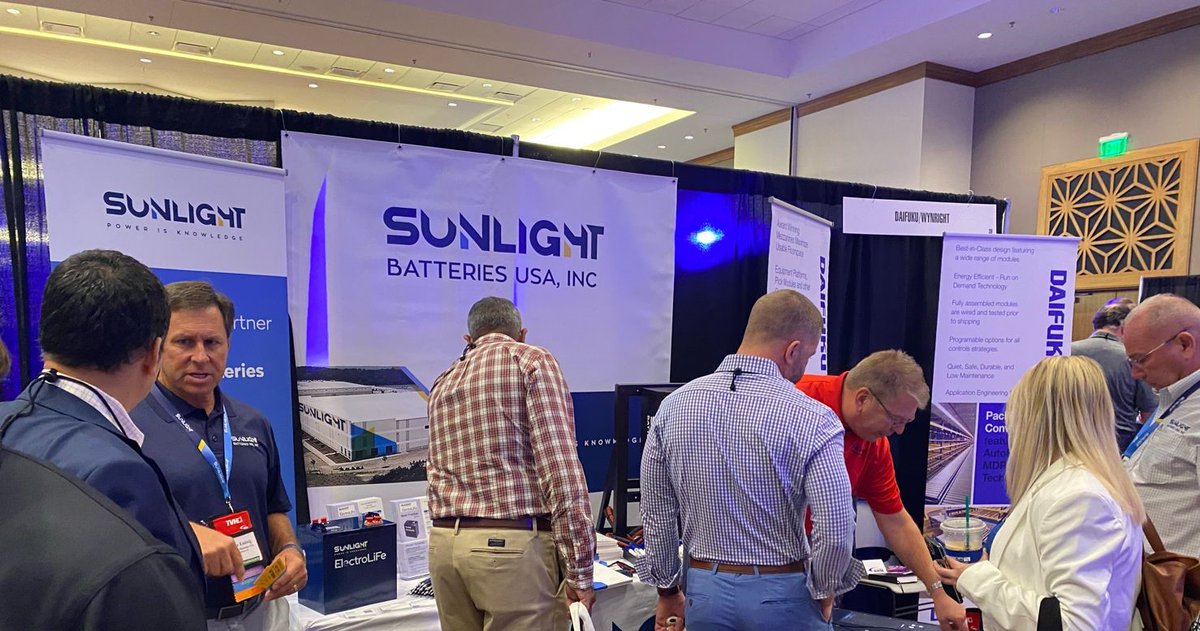 SunlightESS's tweet photo. SUNLIGHT had the pleasure of attending the 2021 Annual #MHEDA Convention!
Our experienced and highly qualified team in the USA was there to network with hundreds of your material handling industry peers to learn and discuss the latest industry trends.
#PowerIsKnowledge https://t.co/gFFhMhP1SU