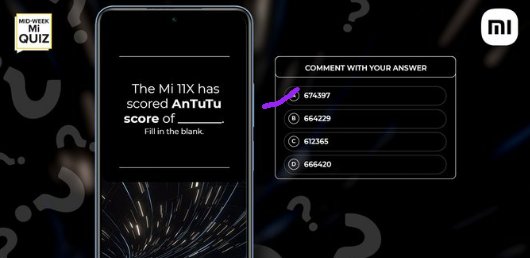 KiranSingh8505's tweet image. A3 ) A ⏭6⃣7⃣4⃣3⃣9⃣7⃣⏮
#MidWeekMiQuiz 
#Mi11X  
#Mi11XPro 
#Mi11XSeries
#Xiaomi 
@XiaomiIndia 
i 💖️ @XiaomiIndia Join friends @Samarth07193 @GulabSingh9891 @Sanket_R_  @__Dev_Kumar  @MeGaurav123 @manikumar4144  @SurajMa25403179  @Shanayamal  @Indian_Contests