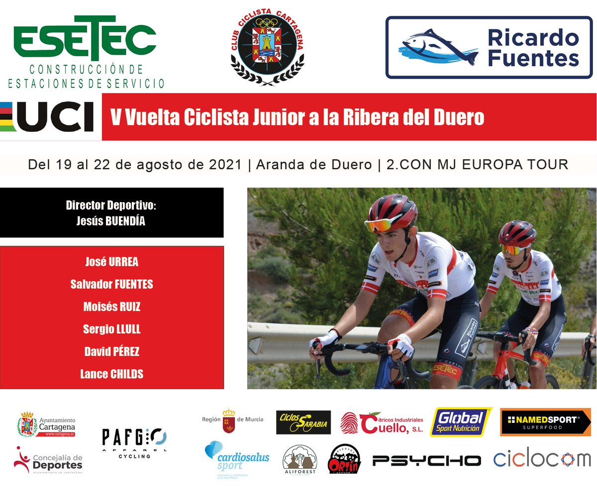 🍇🎯 <a href="/VueltaRibera/">Vuelta Ciclista a la Ribera del Duero</a>: gran
cita de carácter internacional para nuestros juveniles.

🔝 Una edición más (y van cinco) regresamos a esta vuelta por etapas #Junior, que este año además estrena categoría <a href="/UCI_cycling/">UCI</a>.

🔗 mailchi.mp/65bec12e9ba8/c…

#PasiónPorLaRuta
#VamosCartagena ⚪🔴