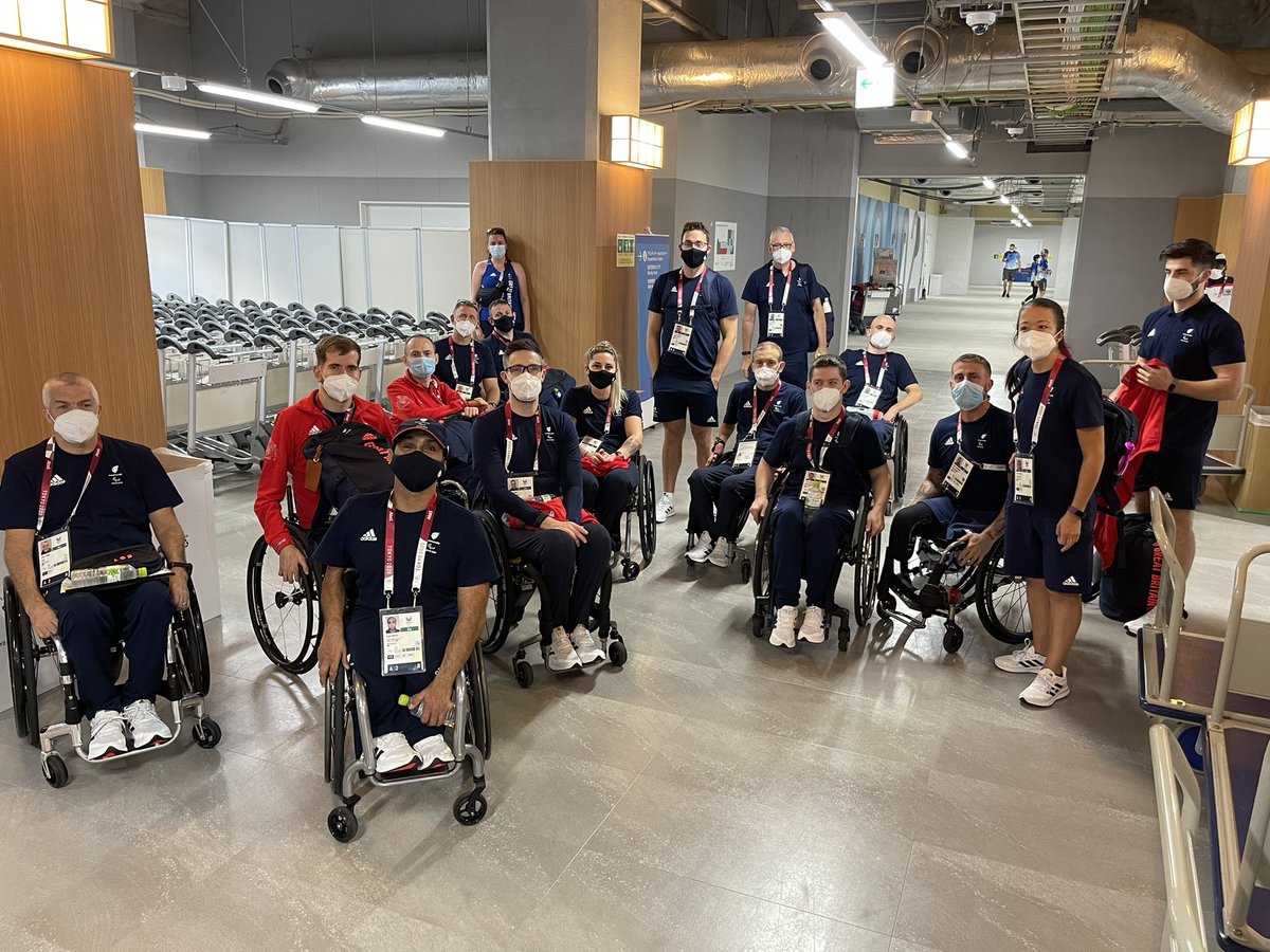 First arrivals <a href="/ParalympicsGB/">ParalympicsGB</a> <a href="/Tokyo2020/">#Tokyo2020</a> <a href="/Paralympics/">Paralympic Games</a> … it’s been a long time coming but the smiles were worth the wait… #InItTogether <a href="/GBParaTT/">British Para Table Tennis</a> <a href="/BritWheelBBall/">British Wheelchair Basketball</a> <a href="/gbwrnews/">Great Britain Wheelchair Rugby</a> #ImpossibleToIgnore