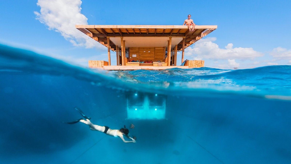 Ever dreamt of sleeping under water?
 
The Manta Resort boasts a unique glass-fronted ‘underwater suite.'
 
Submerge yourself into the ocean & enjoy underwater #wildlifeviewing from the comfort of your bed!
 
Even when you wake up, it is still a dream!

📷 @mantaislandresort