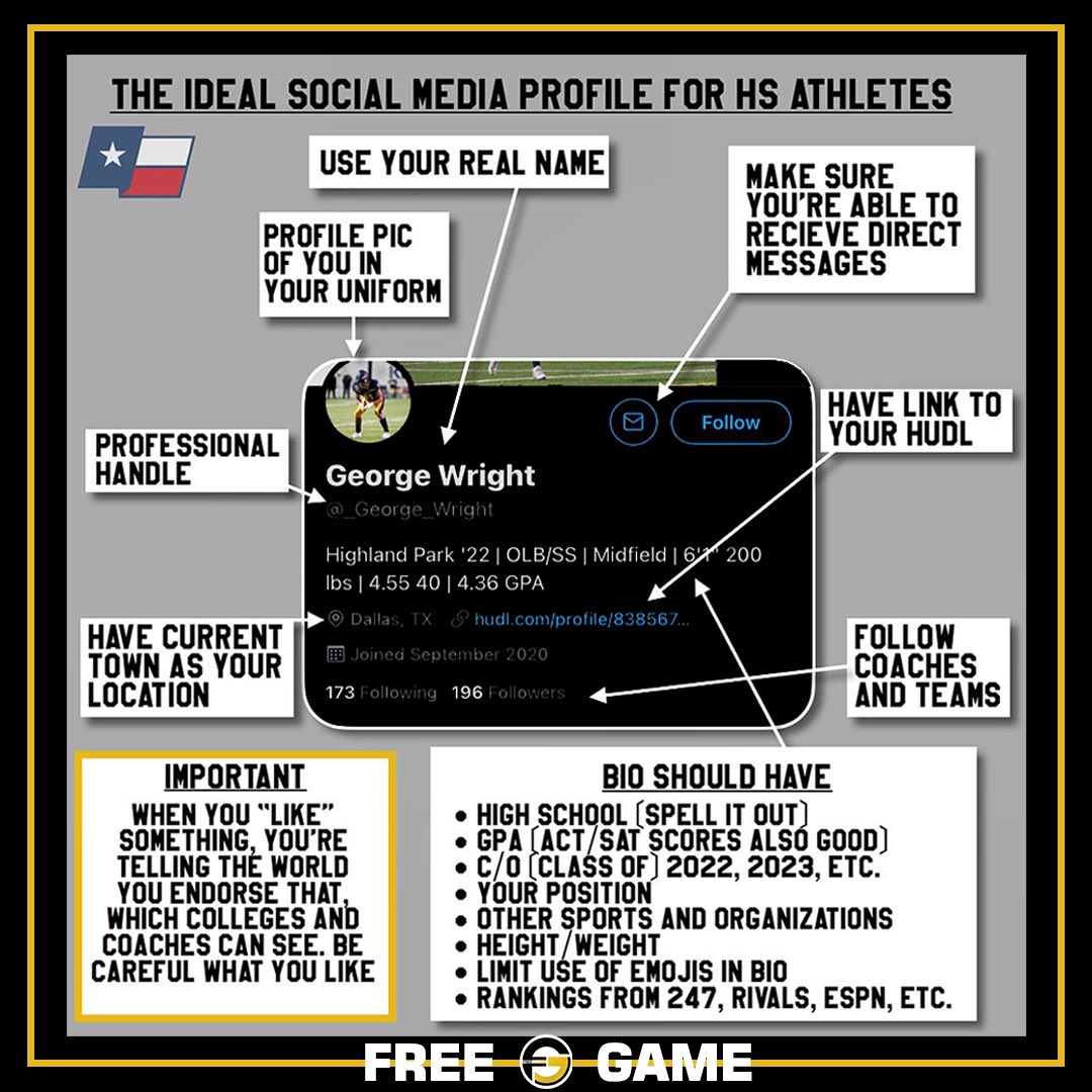 FreeGameProgram's tweet image. Is your social media profile helping or hurting your recruitment? 🏀📲