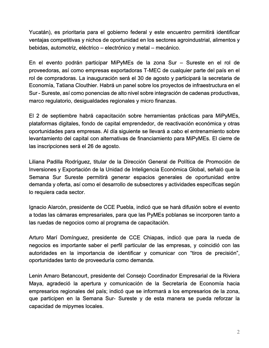 ancer_nal's tweet photo. Semana Sur - Sureste, oportunidad para integrar mipymes al sector exportador mexicano. @SE_mx @Economia_UDP @MonicaDuhem Registro: https://t.co/wRlmnodZZO https://t.co/wz6wYoNjoK