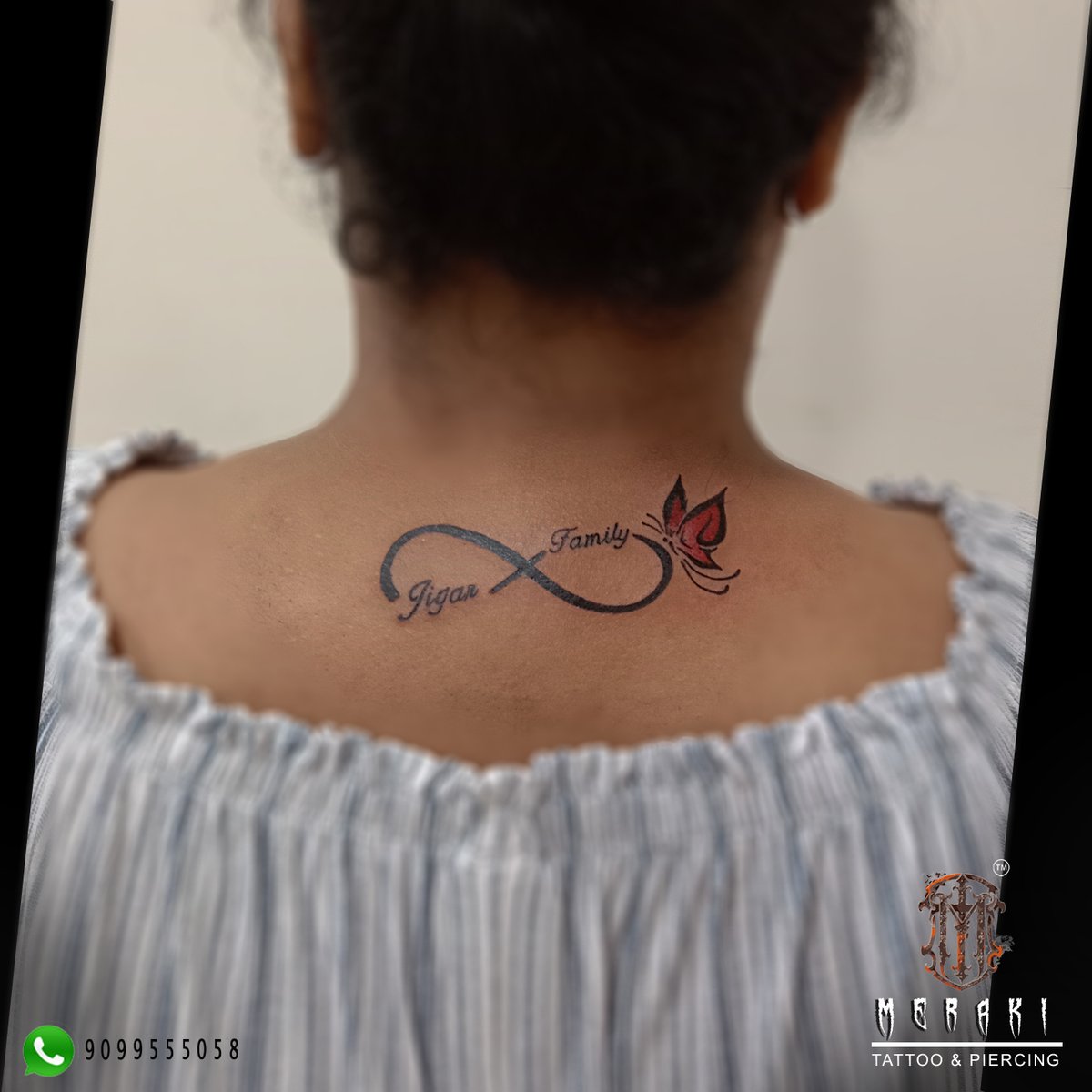 Buy Butterfly Infinity Temporary Tattoo Infinity Flower Tattoo Online in  India  Etsy
