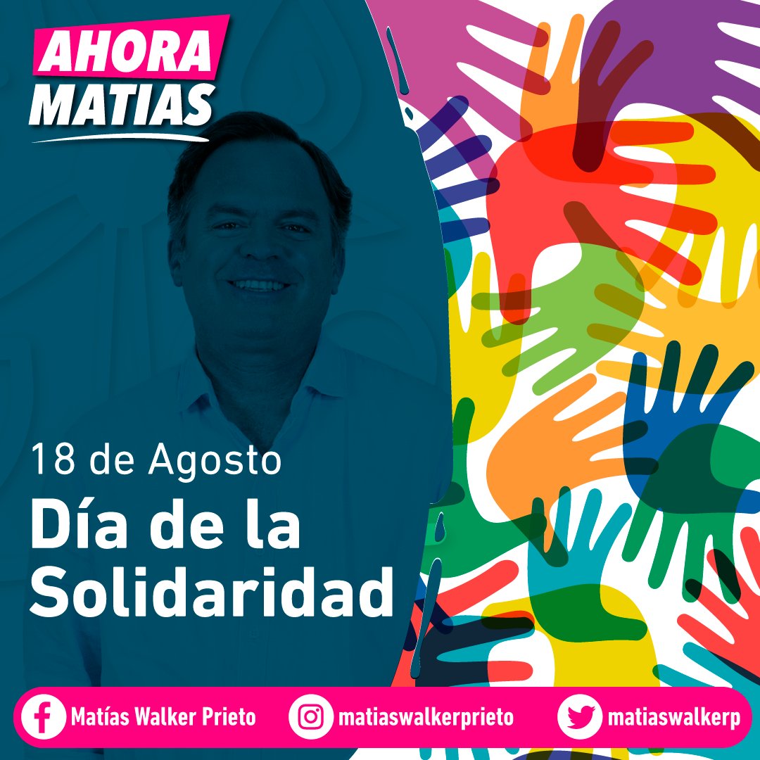 Estoy convencido de que cuando actuamos como un todo creando verdadera comunidad podemos conseguir grandes proyectos y concretar importantes sueños. En esta #DíadelaSolidaridad reafirmo mi compromiso por una región mejor para todos y todas 🙌 #AhoraMatías