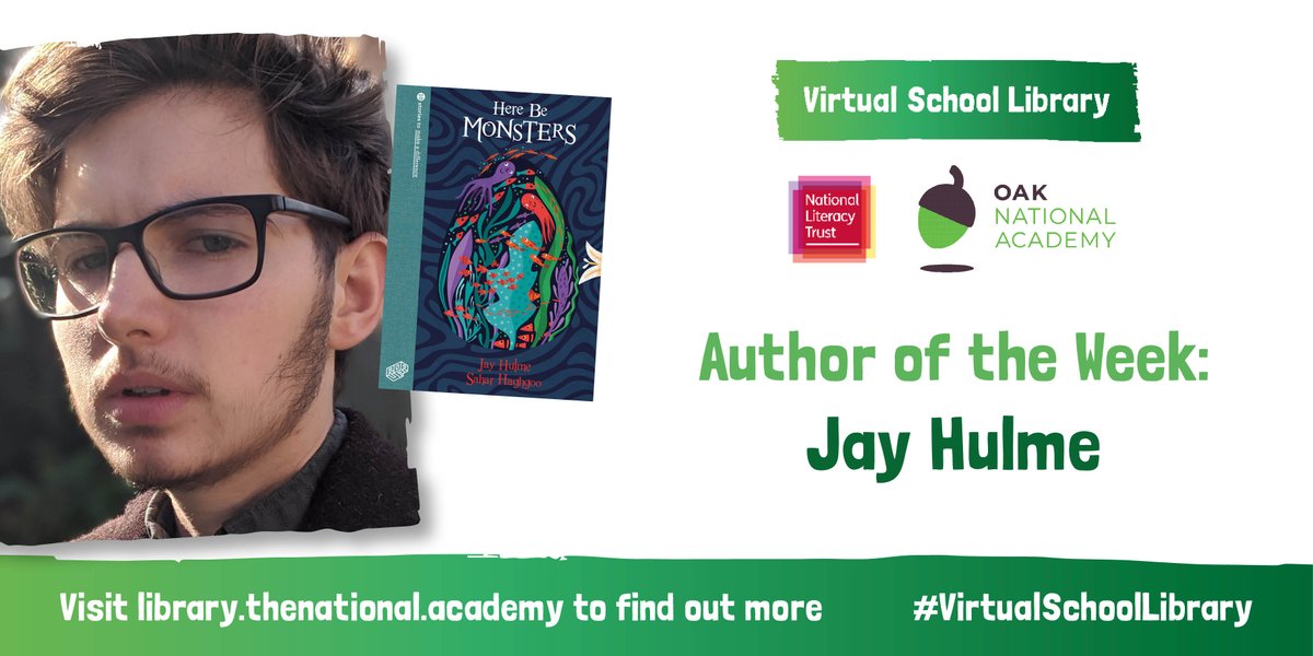 Literacy_Trust's tweet photo. Pay a visit to the @OakNational #VirtualSchoolLibrary to read Here Be Monsters @JayHulmePoet, which is all about being different. You can also watch a video with the author to discover tips on creating your own monster. https://t.co/eiGHB8N7CY @PopUpFestival https://t.co/UnTIjjVAlB