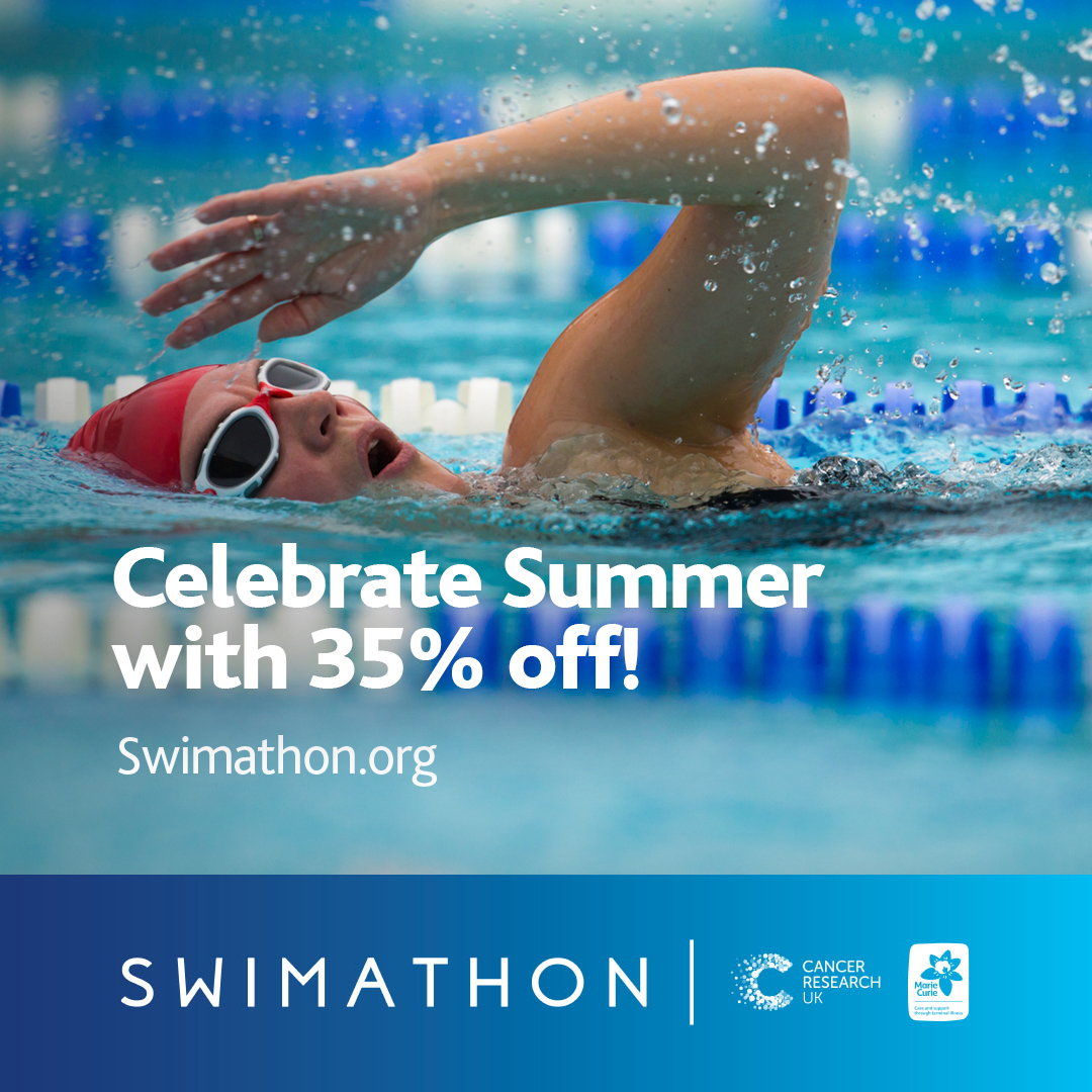 Calling all swimmers and pool lovers! 📣 This summer we’re giving you 35% off all @swimathon events! Jump in and use the code SUMMERSALE35 💦 Be quick, as the offer ends 23 August at 23:59. Sign up today: swimathon.org #SwimForAll