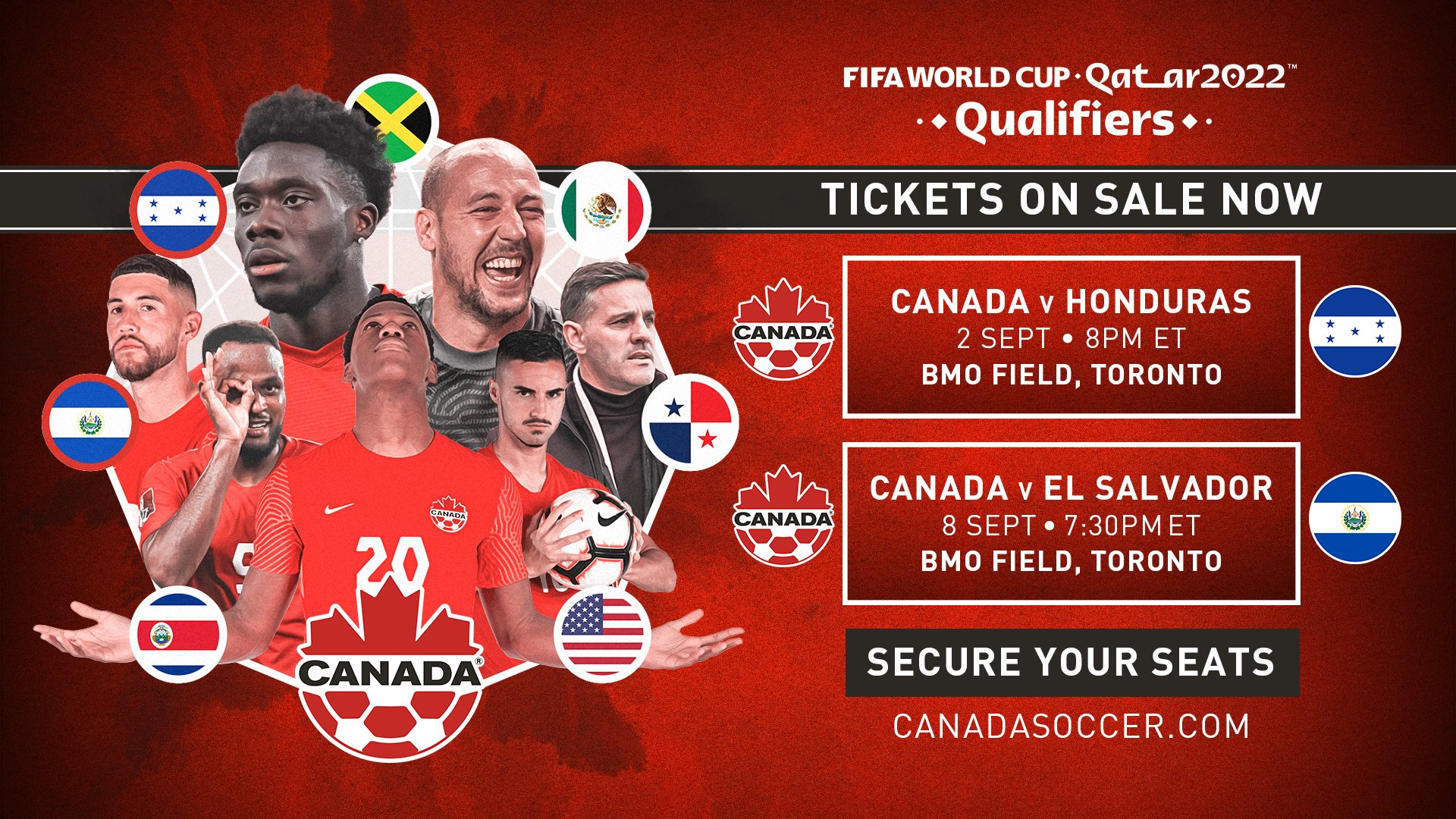 Canada Soccer On Twitter There Are Still Tickets Available For The Highly Anticipated Canada Home Fifa World Cup Qualifiers Against Honduras And El Salvador In Toronto Buy Yours Today Https T Co Fqa7flhcjx Canmnt Https T Co Qrs10ffnwm