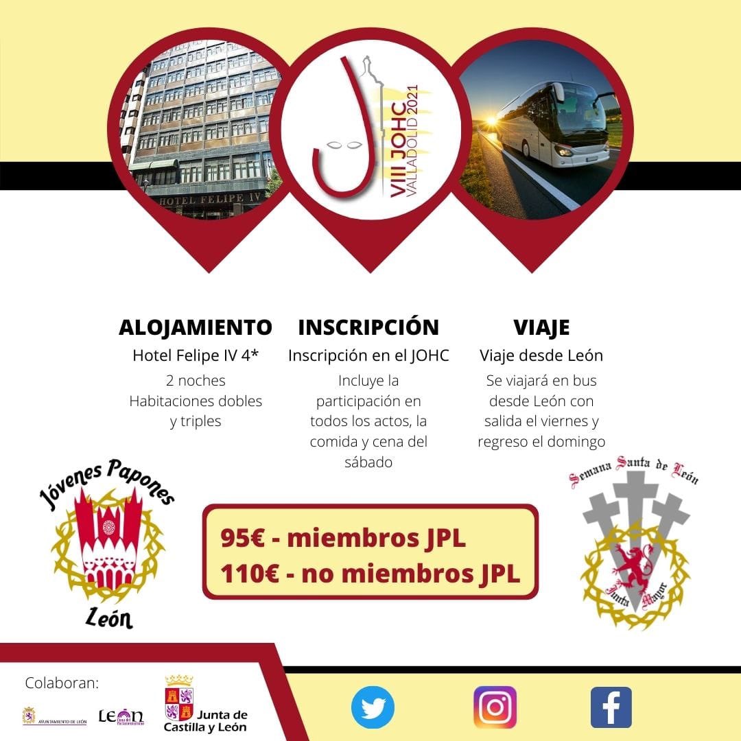 Recordamos que sigue abierto el plazo de inscripción al JOHC de Valladolid, estará hasta el 15 de septiembre.
Cualquier duda a la hora de la inscripción, se debe contactar por las redes sociales del grupo o directamente al coordinador.