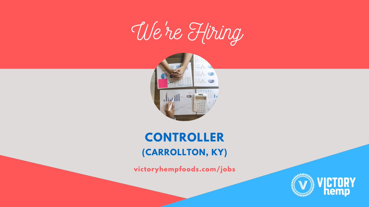 Victory Hemp Foods is looking for a financial controller with manufacturing experience and strong analytical skills to support our fast-paced entrepreneurial company as we scale production. To apply, visit hubs.ly/H0VwLtJ0

#louisvillecareers #controller #louisvilleky