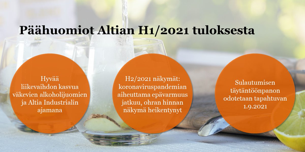 AnoraGroup's tweet photo. Tallenne tämän päivän englanninkielisestä H1/2021 tulosinfosta on julkaistu verkkosivuillamme. Toimitusjohtaja @PekkaTennila ja väliaikainen talousjohtaja Juhana Jokinen esittelevät H1-tuloksen, kuuntele osoitteessa https://t.co/M2Xe1WYiwx #osavuosikatsaus #sijoittaminen #AltiaIR https://t.co/1SuIkmgX1w