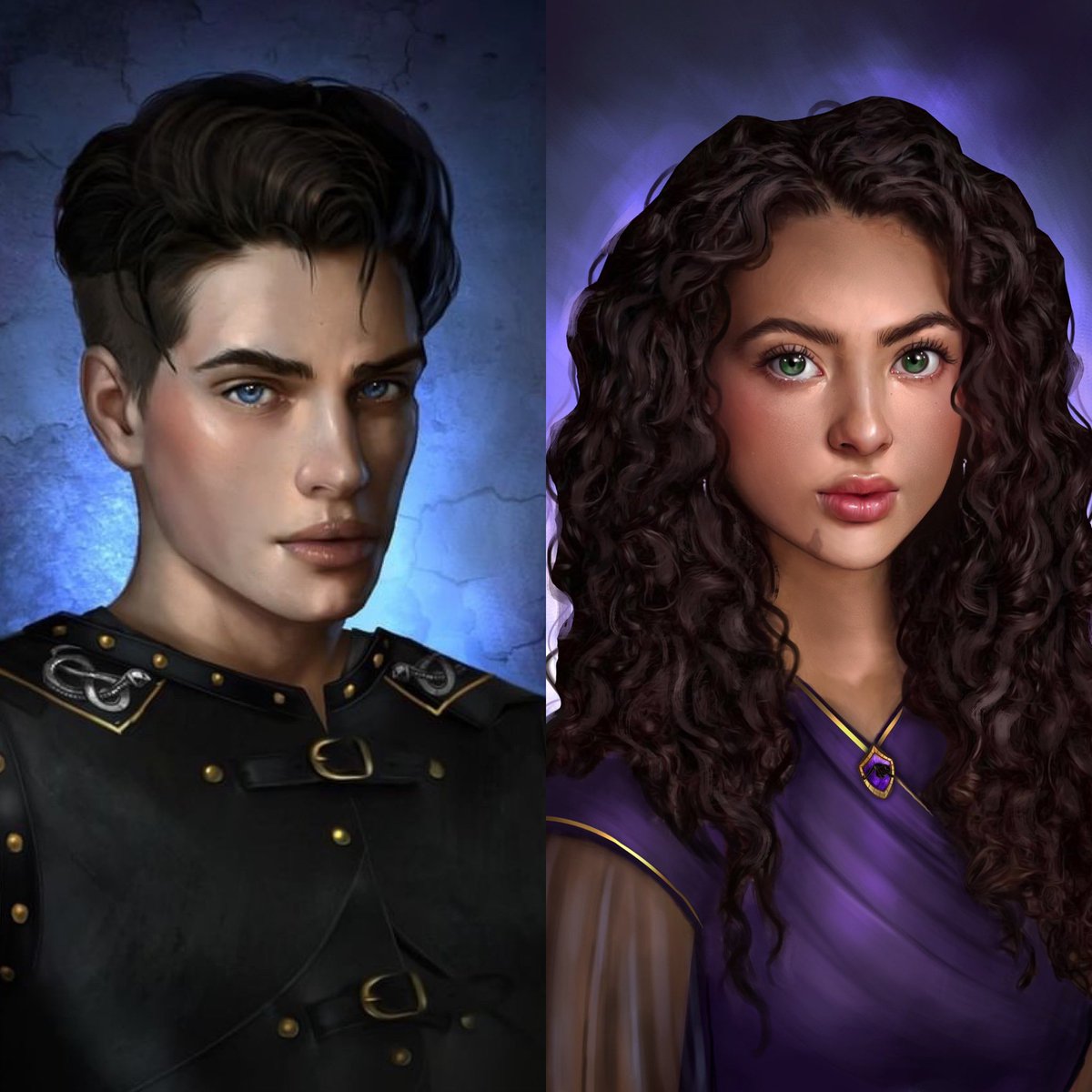 EBurrellAuthor's tweet photo. My babies; Lysan & Nesryn 🥺 by the incredible Beth Gilbert Art !! #ASODAS #ASpellofDustandSmoke #characterart #nesryn #lysan #shadowcasters #starweavers #WritingCommnunity https://t.co/7XcFgJkN0S