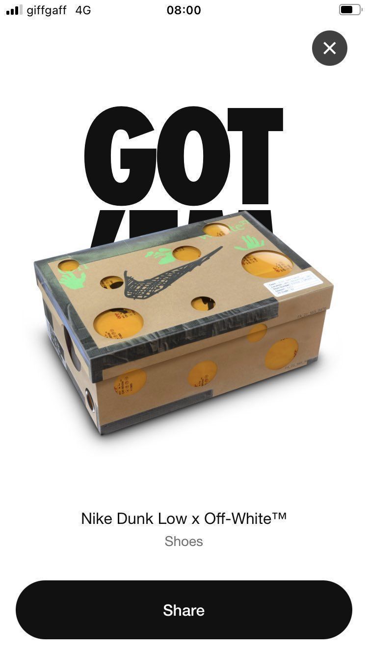 got em nike off white