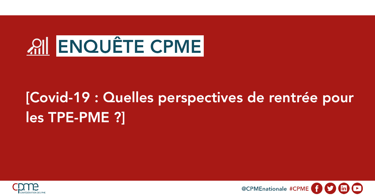 [📊Enquête #CPME] Chefs d’entreprise de #TPE #PME, aidez-nous à cerner la réalité de terrain des entreprises &amp; proposer des solutions adaptées. Répondez à notre enquête en 5 mins ➡️questionnairecpme.typeform.com/to/FpvOouol