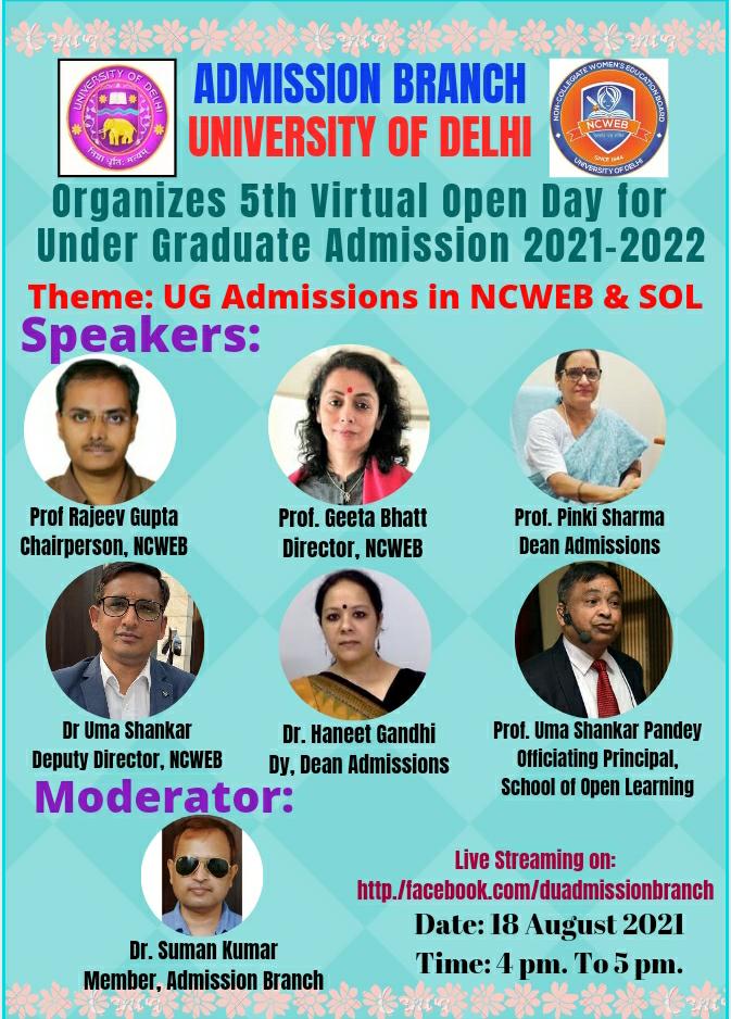 DU Admission Branch tweet media