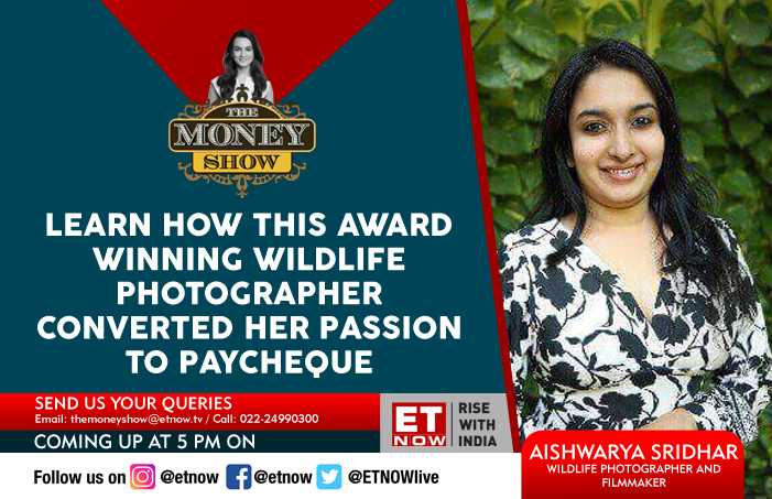 ETNOWlive's tweet photo. #ComingUp | How @Aishwaryasridh9, an award winning wildlife photographer, converted her passion into paycheque. Tune into 'The Money Show' to find out! 

@MubinaKapasi #RWIPrimeTime #AskTMS https://t.co/wMt840lPVy