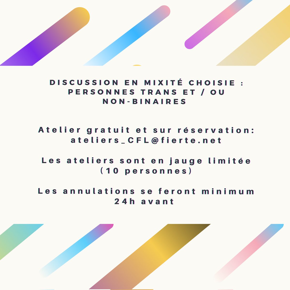 CFL_Lyon's tweet photo. Le prochain atelier en association avec Les Sales Gosses Ink aura lieu le mercredi 1er septembre, de 18h30 à 20h30 ! 

DISCUSSION : Préparer sa rentrée scolaire / universitaire
Cet atelier est destiné aux personnes trans et non-binaires. https://t.co/Z5Ak6svf4D