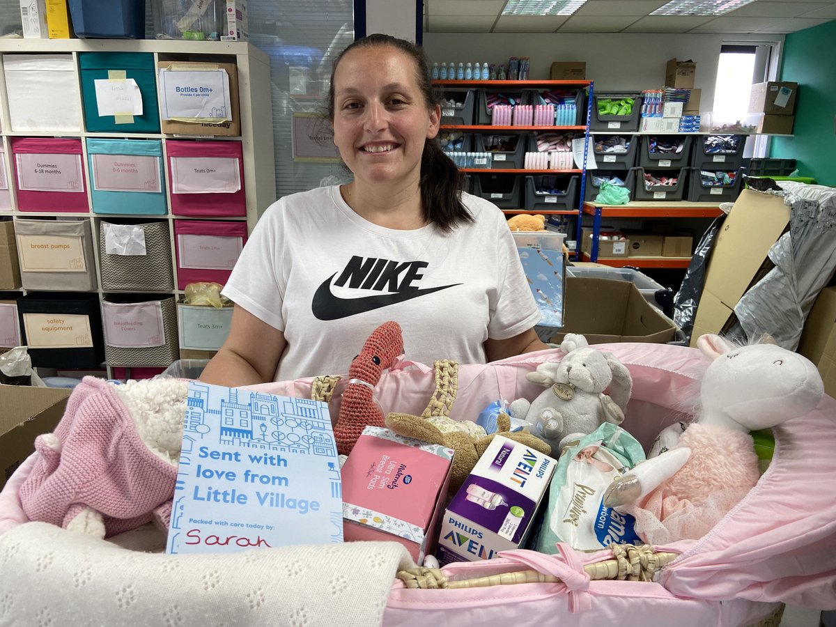 A beautiful selection of pre-loved items, all ready to be sent out to a newborn baby girl, packed with ❤️ by our volunteer, Sarah.