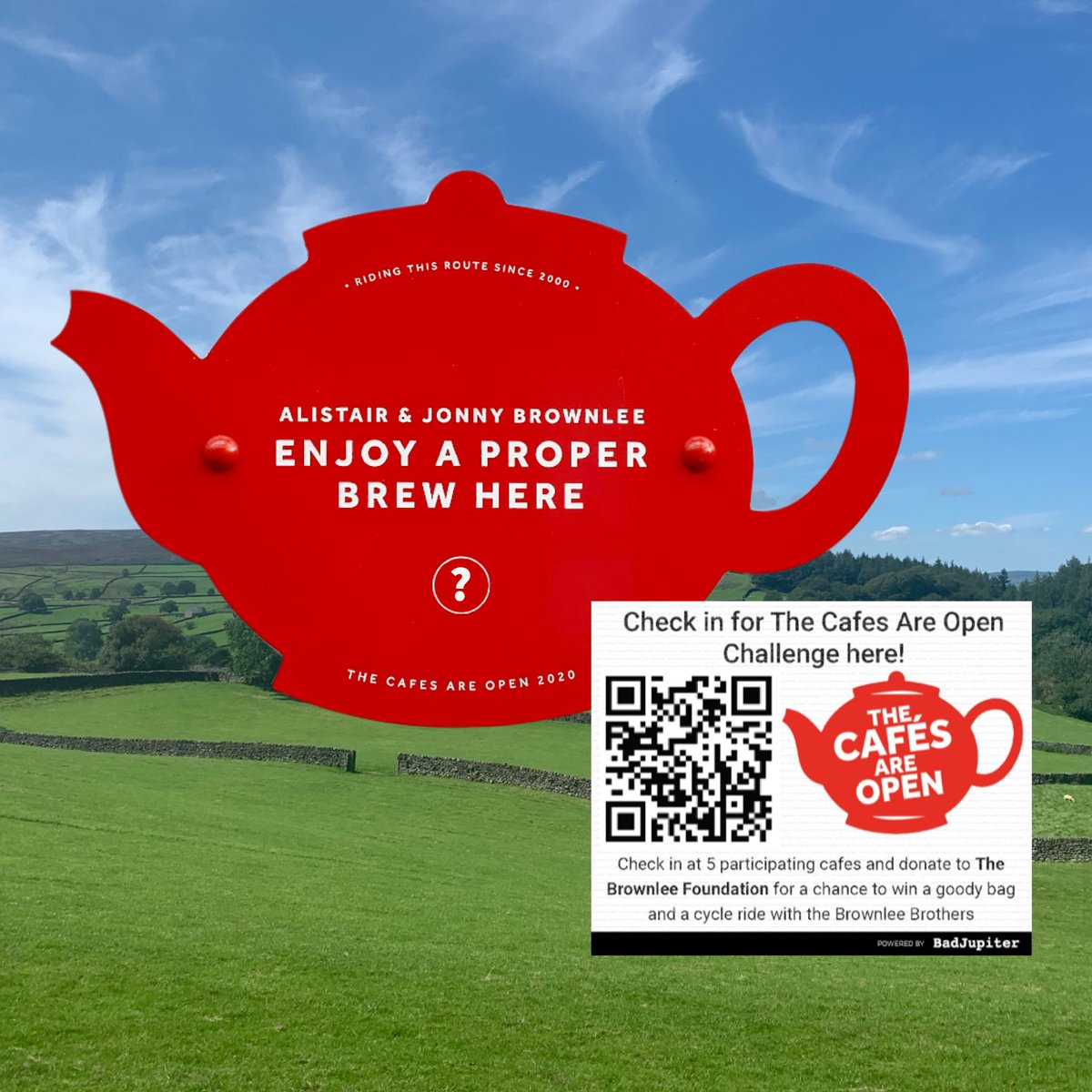 brownleefdn's tweet image. NEW ENTRY PROCESS! 

We’ve added a new entry process to #TheCafesAreOpen campaign 🙌

You can still get involved by snapping a photo of each teapot plaque at the 5 cafes you visit OR you can now simply scan the QR code located at each cafe (as pictured)