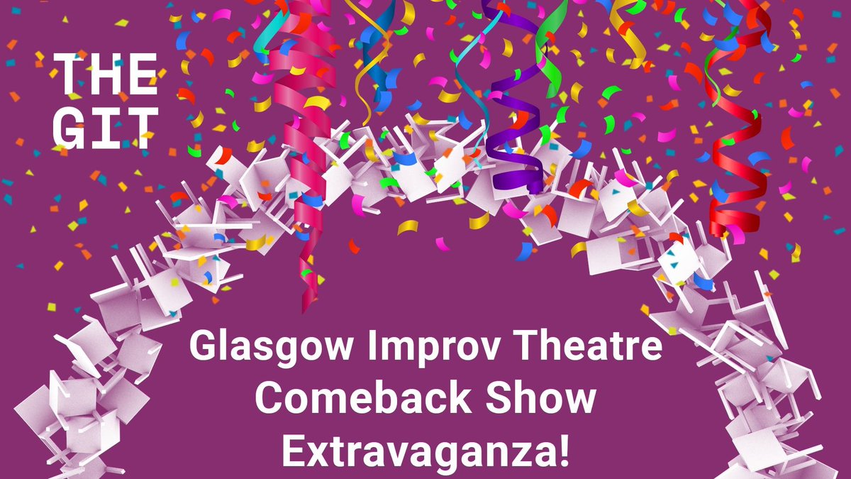 🎉GLASGOW IMPROV THEATRE🎉 🎉COMEBACK SHOW🎉 🎉EXTRAVAGANZA!🎉 🦆Sat 18th Sept 2021🦆 🦆@flyduckglasgow 🦆 🛋️ The Glasgow Improv Theatre returns with a night of IN PERSON longform improv comedy from Couch and Yer Da. 👨 🎟️ Tickets £5: eventbrite.com/e/glasgow-impr…