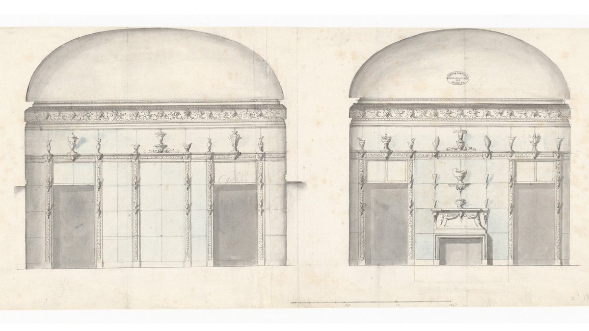 #PlanduJour Coupes de l'ancien cabinet des Miroirs <a href="/CVersailles/">Château de Versailles</a>, sur la longueur et sur la largeur (cabinet situé alors en partie à l'emplacement de l'actuel cabinet du Conseil) #VERSPERA ; dessin conservé <a href="/ArchivesnatFr/">Archives nationales de France</a> 

👉…images.chateauversailles-recherche.fr/?query=search=…