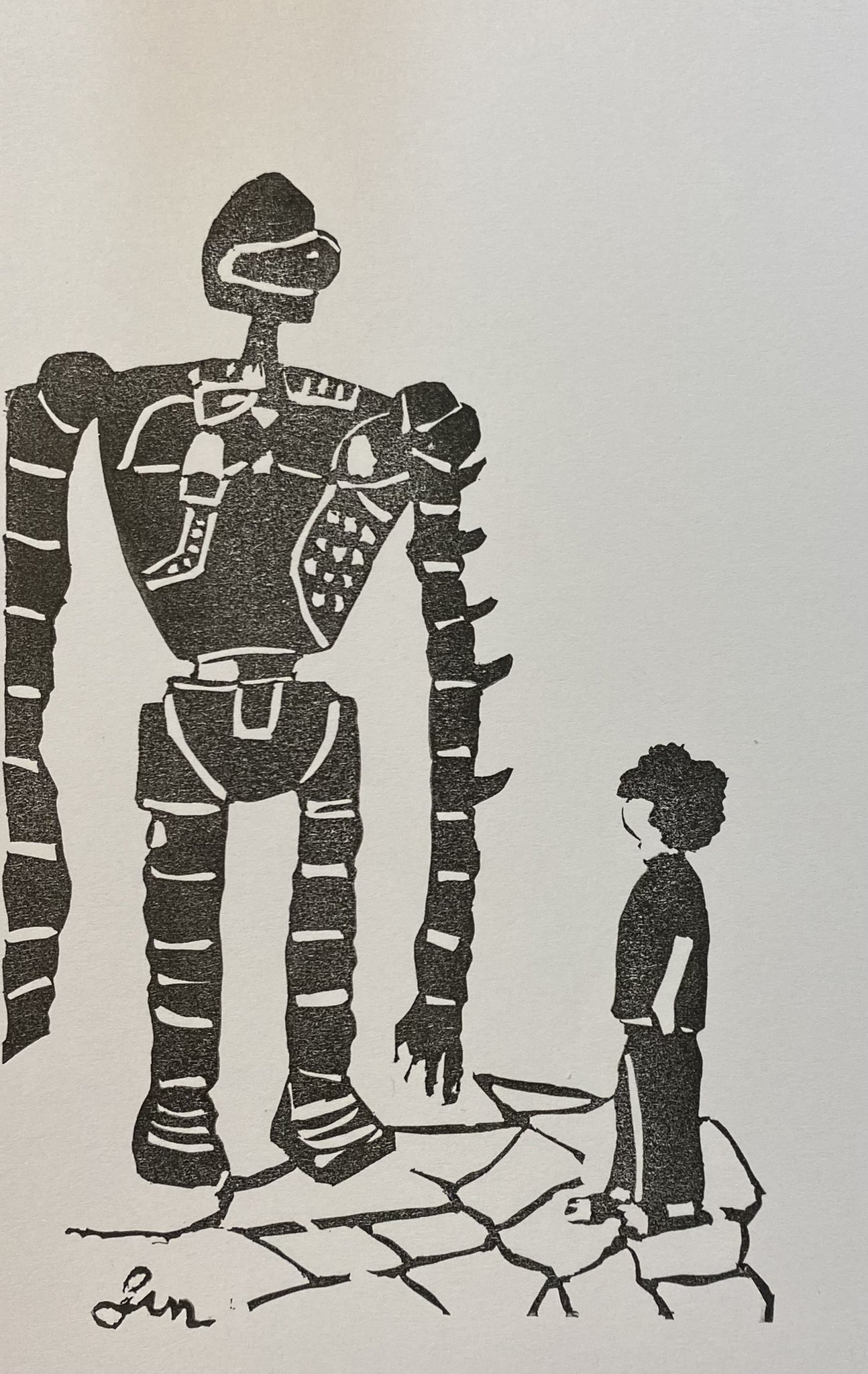 じゅん あなたへと会いにいくᕷ デカい こないだの ゆるっとイラストで 彫ってみた W 米津玄師 ロボット兵 消しゴムはんこ 色鉛筆画 ファンアート T Co Hjop5rqyr3 Twitter