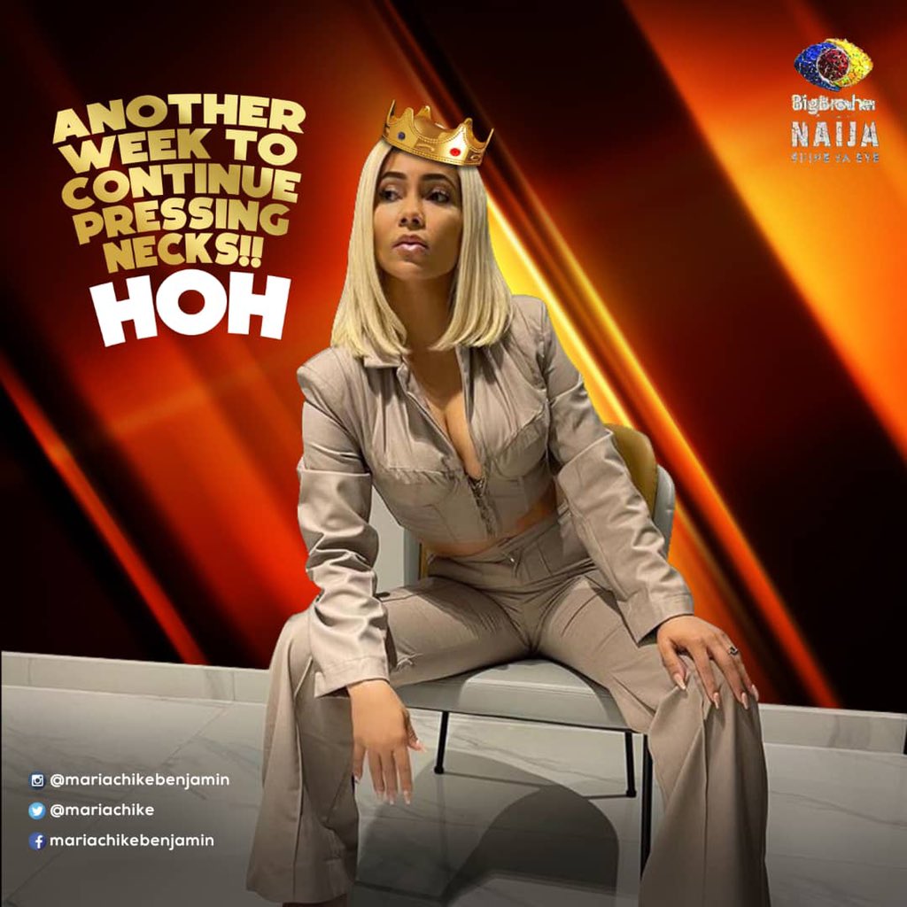 Droge201's tweet photo. Whats not to love?! Queen of #BBNaijaSeason6 and thats on periodt!! #Mariabbn https://t.co/jwM51EznfH