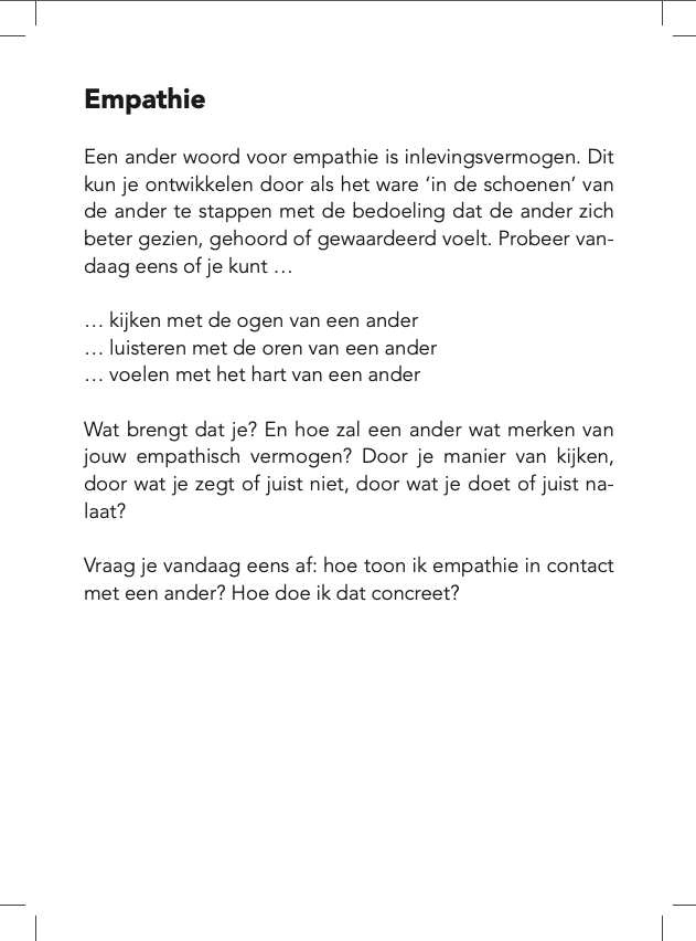 Vandaag de laatste vraag van #doktersdialogen in de #scheurkalender van <a href="/compendiumgnk/">Compendium Geneeskunde</a> van dit jaar:

Hoe laat jij in gesprek met anderen jouw empathische kant zien?