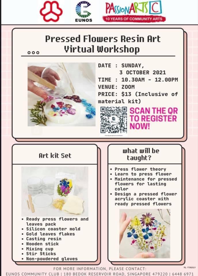 simplyeunos's tweet photo. Pressed Flowers Resin Art Workshop #PAssionArts #Eunos #AljuniedGRC https://t.co/afTaunxdrO