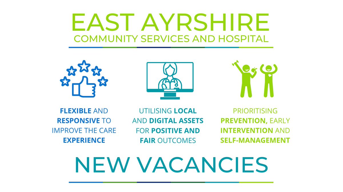 AJohnso10's tweet photo. 🚨VACANCIES ALERT🚨 as part of an exciting investment of around £2m in our community services and hospital we have a number of carer, nurse, AHP &amp; ANP posts available #chooseEastAyrshire @EAHSCP @nhsaaa 
NHS: https://t.co/DbovGqgdYi
Social care: https://t.co/fk7Vv4m1qr https://t.co/7rmG20HnDa
