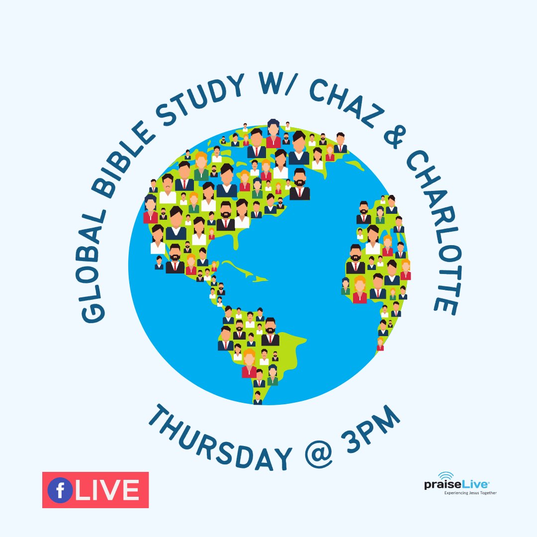 You don't want to miss Global Bible Study w/ Chaz &amp; Charlotte on FB Live tomorrow @3CT!
