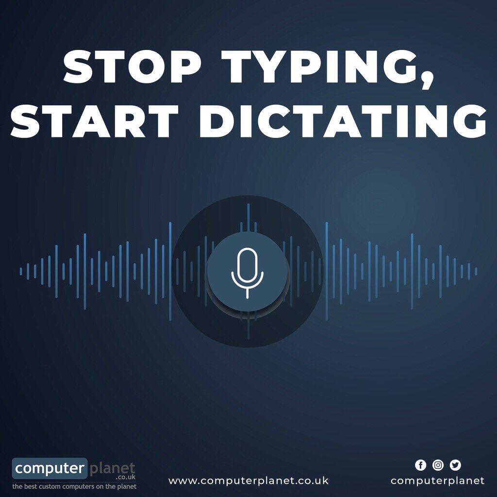 computerplanet's tweet image. Microsoft loves speech recognition when it comes to Windows and Office. At any time you can use the Win + H hotkey combination to pop up a box that records your voice through your PC's microphone and dictates the speech in your current text field.

computerplanet.co.uk