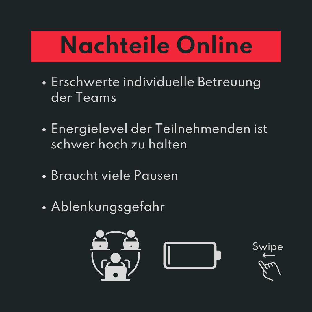Offline oder online Workshops? Vor- und Nachteile im Überblick  💻📍

In unserer Slideshow zeigen wir dir einige Vor- und Nachteile der beiden Formate im Überblick. ⬇️

#leanleaders #onlineworkshop #offlineworkshop #vorteile #nachteile