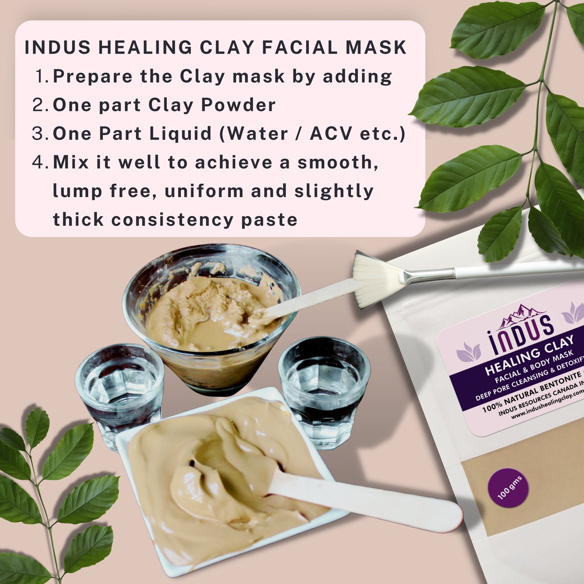 Indus Healing Clay Facial Mask Preparation 
#indusclay #indushealingclay #masktexture