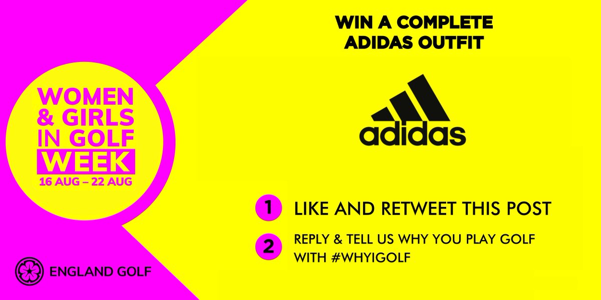 It's COMPETITION TIME! ⛳

Working with <a href="/adidas/">adidas</a> this is your chance to win a full outfit (Hat, Jacket, Top, Bottoms, &amp; Shoes)!

To enter, please like, RT and share the reason why you play golf, using #WhyIGolf!

T &amp; Cs: englandgolf.org/download/whyig…

<a href="/golffoundation/">Golf Foundation</a>