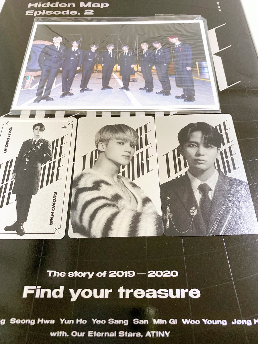 AZSZ5256's tweet photo. Hidden Map届いた♡
ソンファさん来てくれてありがとう💕ホンジュン2枚も来てくれてる🥰
#ATEEZ #에이티즈 @ATEEZofficial #HiddenMap https://t.co/dYkHTux2w8