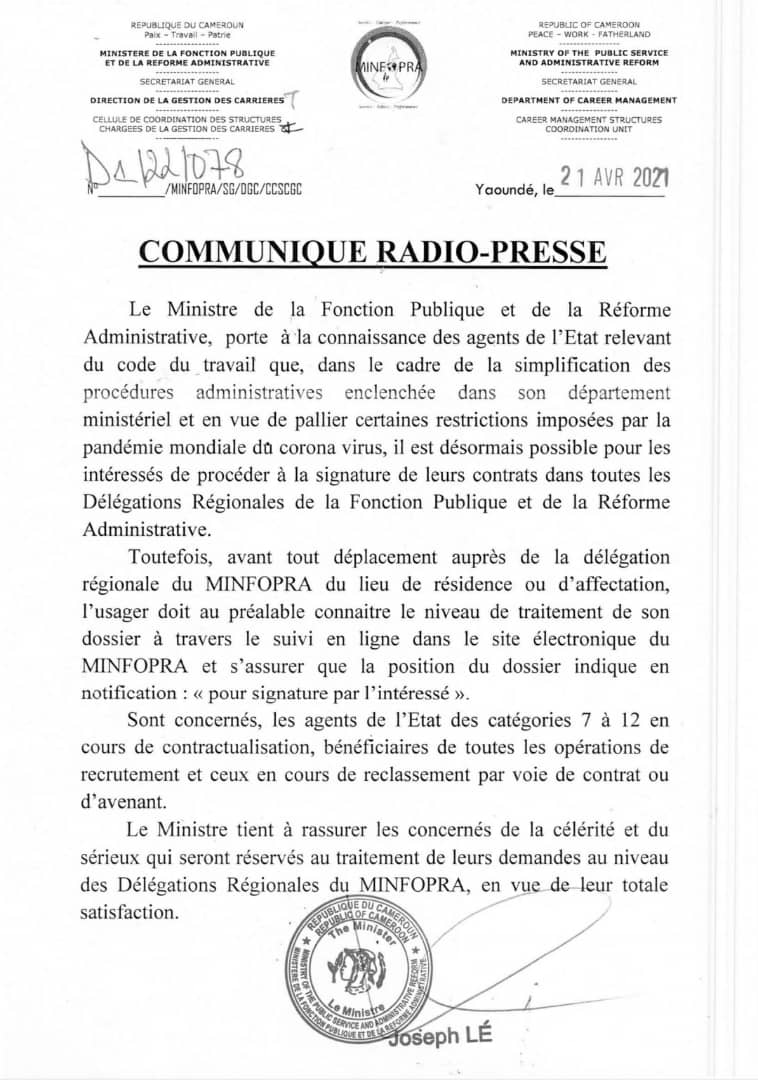 minfopra_gov's tweet image. Communiqué radio-presse à l&apos;attention des agents de l&apos;Etat relevant du code du travail