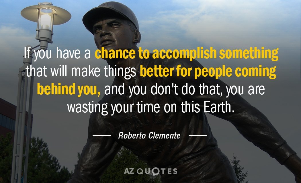  Happy heavenly birthday Roberto Clemente. Such a phenomenal person on and off the field. 