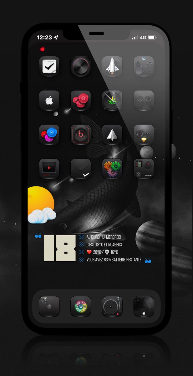 TeboulDavid1's tweet photo. Wednesday, always on stock iPhone ๐ฅ
.
.
๐ #YoorWeather 1.6.2 ๐@JCRocky5 ๐ฅ
๐ฎ Icons @Attairdu57slm
.
.
#ios14homescreen
#ios14icons
#nojailbreak
#shortcuts
#wallpaper
@screenshot_pro
#iOS15beta4
#YoorWeather Theme ยซย Controlย ยป @jennysblessed (edited) https://t.co/yCtCVMyT3s