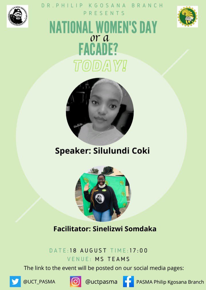 Today’s program
#PASMAWomensEvent