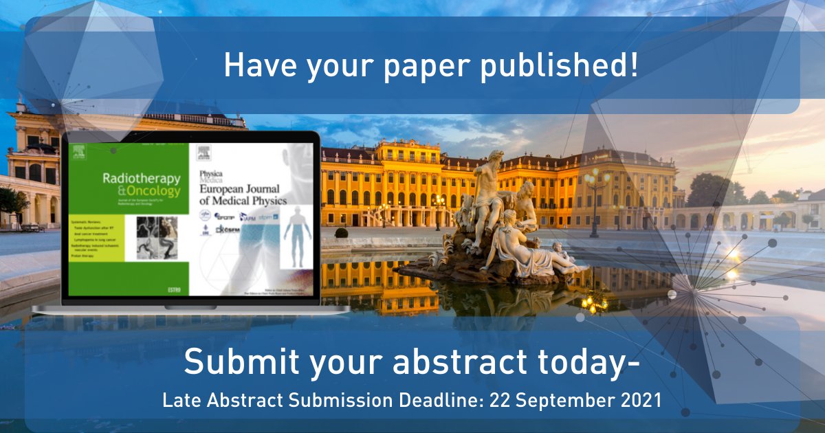 FlashRPT's tweet photo. 2/2:
🖐️The full papers of the best abstracts will be published in a special issue of:
👉The “Radiotherapy and Oncology“ Journal
👉The “Physica Medica“ Journal
#FRPT2021 #radonc #advancingRT #ProtonTherapy
🙋♂️ https://t.co/QBW8eBEynt
@EFOMP_org @ELS_Radiology @OncologyAdvance https://t.co/yqSDSz7yc8