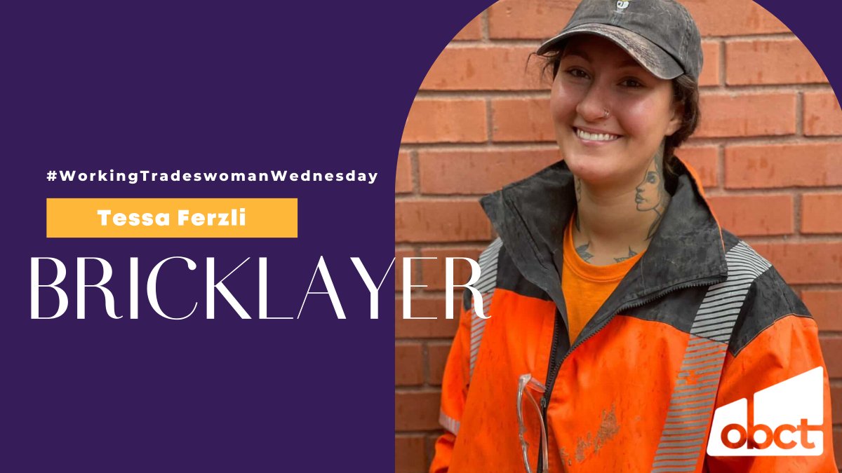 OBCTradeswomen's tweet photo. #WorkingTradeswomenWednesday
We are thrilled to introduce Tessa Ferzli, a talented and gritty Red Seal Bricklayer, 401A Brick and Stone Mason from Ottawa! She encourages women to seek mentorship where you feel comfortable asking questions and support you need to be successful! https://t.co/gdIXDtoI9V